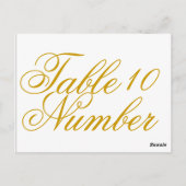 Eenvoudig Gold Print Table Number Briefkaart (Achterkant)