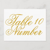 Eenvoudig Gold Print Table Number Briefkaart (Voorkant)