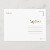 Eenvoudig Gold Script komt ons tegemoet in de foto Briefkaart (Achterkant)