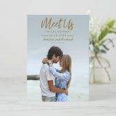 Eenvoudig Gold Script komt ons tegemoet in de foto Kaart (Staand voorkant)