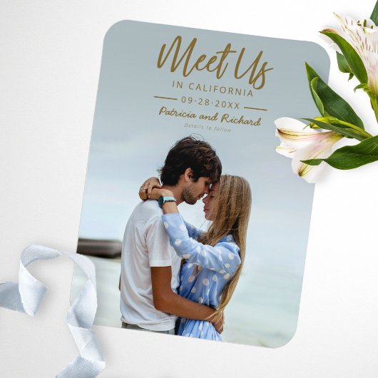 Eenvoudig Gold Script komt ons tegemoet in de foto Magneet