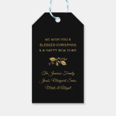 Eenvoudig Gold Script Religity-kerstmis Cadeaulabel (Achterkant)