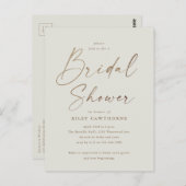 Eenvoudig Gold Script-Vrijgezellenfeest Briefkaart (Voorkant / Achterkant)