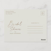 Eenvoudig Gold Script-Vrijgezellenfeest Briefkaart (Achterkant)