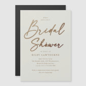 Eenvoudig Gold Script-Vrijgezellenfeest Magnetische Uitnodiging (Voorkant / Achterkant)