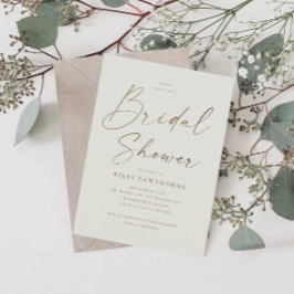 Eenvoudig Gold Script-Vrijgezellenfeest Magnetische Uitnodiging