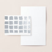 Eenvoudig Gold Silver Modern Abstract Random Squar Folie Kaarten (Display)