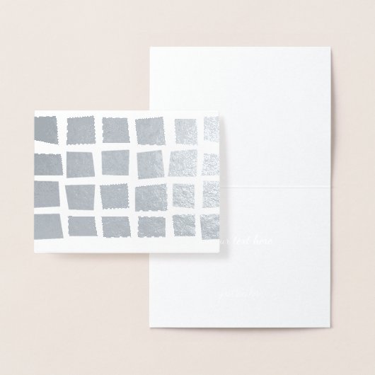 Eenvoudig Gold Silver Modern Abstract Random Squar Folie Kaarten (Display)