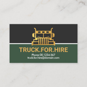 Eenvoudig 'Gold Truck'-signaal voor huren Visitekaartje