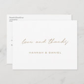 Eenvoudig Gold Weddenschap Hartelijk dank Briefkaart (Voorkant / Achterkant)