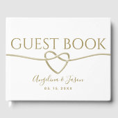 Eenvoudig Gold Wedding Gastenboek (Voorkant)