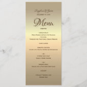 Eenvoudig Gold Wedding Menu (Voorkant)