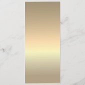 Eenvoudig Gold Wedding Menu (Achterkant)