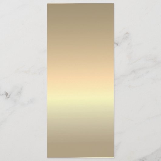 Eenvoudig Gold Wedding Menu (Achterkant)