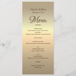 Eenvoudig Gold Wedding Menu