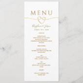 Eenvoudig Gold Wedding Menu