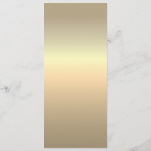 Eenvoudig Gold Wedding Menu (Achterkant)