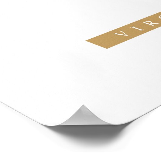 Eenvoudig Golden Effect Minimalist zonder stopcont Poster (Hoek)