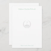 Eenvoudig golf thema ontwerp aangepaste platte not bedankkaart (Voorkant / Achterkant)