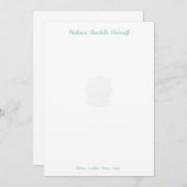 Eenvoudig Golfthema-ontwerp Gepersonaliseerd flata Bedankkaart (Voorkant / Achterkant)