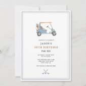 Eenvoudig golfthema PAR- T-SHIRT Verjaardag Kaart (Voorkant)