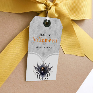 Eenvoudig gotisch Halloween feest Cadeaulabel
