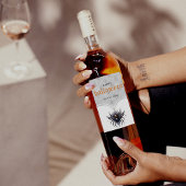 Eenvoudig gotisch Halloween feest Wijn Etiket