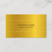 Eenvoudig goud achtergrond streep accent visitekaartje (Voorkant)