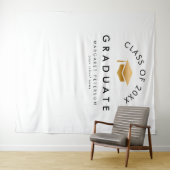 Eenvoudig Goud Afstudeerder Pet Afstuderen Foto Ac Wandkleed (In Situ (horizontaal))