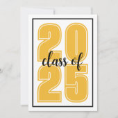 Eenvoudig Goud Afstuderen Foto Afstuderen Kaart (Voorkant)