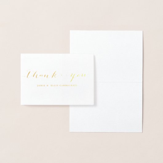 Eenvoudig goud bedankt Notecard Folie Kaarten (Display)