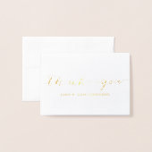 Eenvoudig goud bedankt Notecard Folie Kaarten (Voorkant met envelop)
