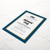 Eenvoudig goud bij de aflossing van ondernemingen folie uitnodiging (Gedraaid)