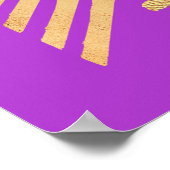 eenvoudig goud boven paars esthetisch poster (Hoek)