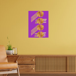 eenvoudig goud boven paars esthetisch poster