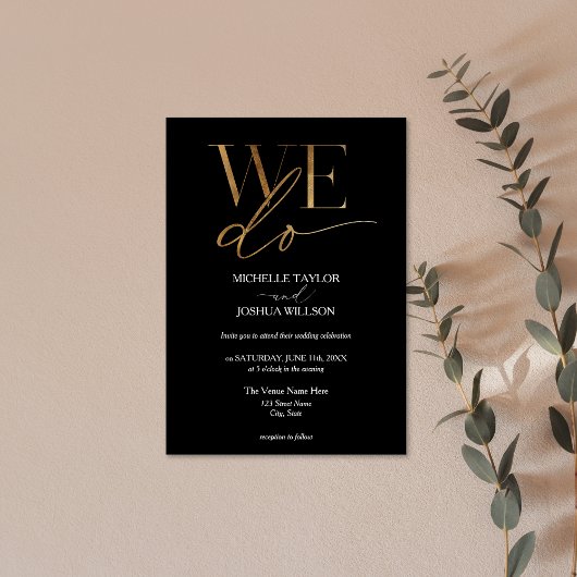 Eenvoudig goud Elegant Minimalist WE DO Kaart