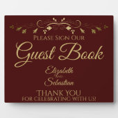 Eenvoudig goud en bruin gelieve te ondertekenen he fotoplaat (Voorkant)