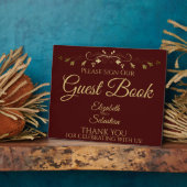 Eenvoudig goud en bruin gelieve te ondertekenen he fotoplaat (Zijkant)