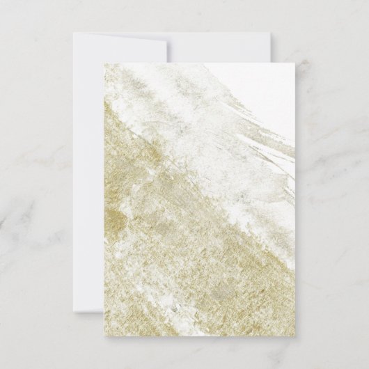 Eenvoudig Goud en Groen Bruiloft Menu Keuze RSVP (Achterkant)