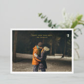 Eenvoudig GOUD GELUKKIG NIEUWJAAR Foto Lijst Custo Folie Feestdagenkaart (Staand Voorkant)