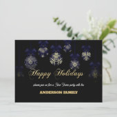 Eenvoudig goud Gelukkig Nieuwjaar Kaarten (Staand voorkant)