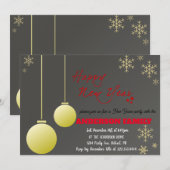 Eenvoudig goud Gelukkig Nieuwjaar Kaarten (Voorkant / Achterkant)