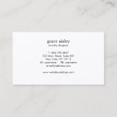 Eenvoudig goud gestreept modern stijlvol zwart visitekaartje (Achterkant)