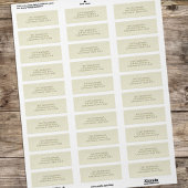 Eenvoudig goud grillige minimalistische retour adr etiket