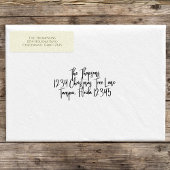 Eenvoudig goud grillige minimalistische retour adr etiket