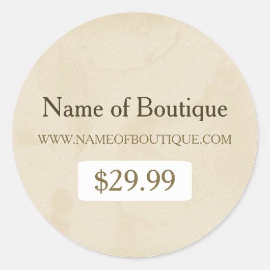 Eenvoudig Goud Grunge Modern Boutique Prijs Labels (Voorkant)