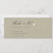 EENVOUDIG GOUD HART KRAFT TROUW BEDANKT KAART (Voorkant)