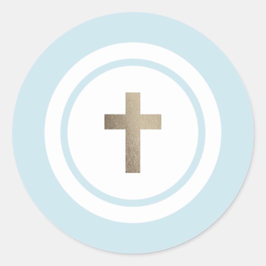 Eenvoudig goud in reliëf ronde sticker (Voorkant)