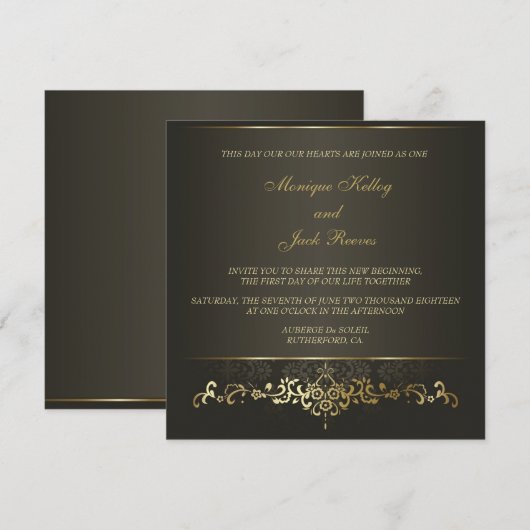 Eenvoudig goud kaart (Voorkant / Achterkant)