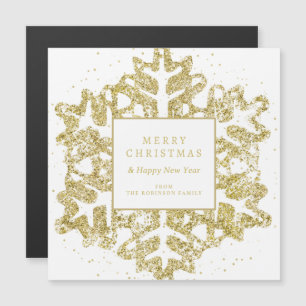 Eenvoudig Goud Kerstmis Glitter Sneeuwvlok Bedrijf